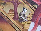 Tibetan Buddhism Wheel Of Life 07 02 Action - Potter At Wheel In the second link, action, a potter takes clay and forms something new, symbolizing actions leading to new consequences. Once the potter spins the wheel, it will keep turning, representing our habitual tendencies.